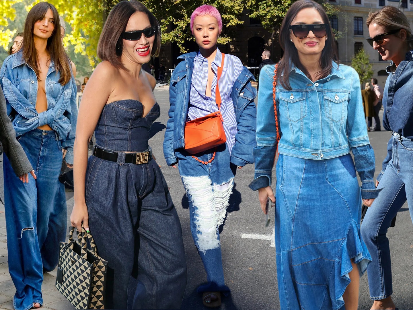 Stylish Australian woman in denim outfit